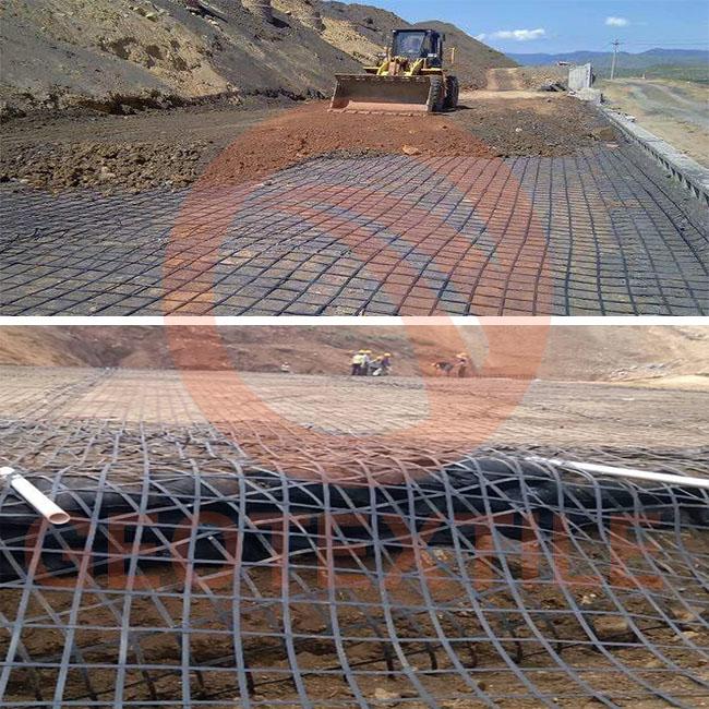 Durable Retaining Wall Reinforcement Grid , High Strength Geogrid
