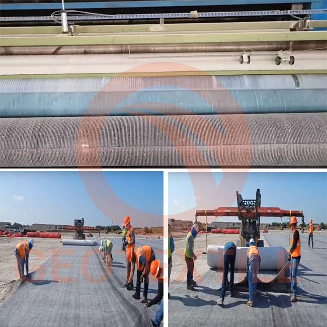 Geotextile / Bentonite Geosynthetic Clay Liner Composites For Pond