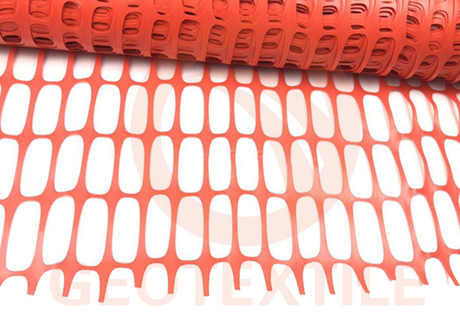 Flexible 65 * 35mm Safety Barrier Fence Orange Guardian For Site Warning