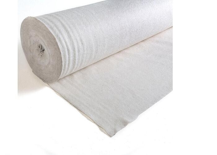Short Filament Nonwoven Geotextile Fabric 400g Filtration In Road Stabilization